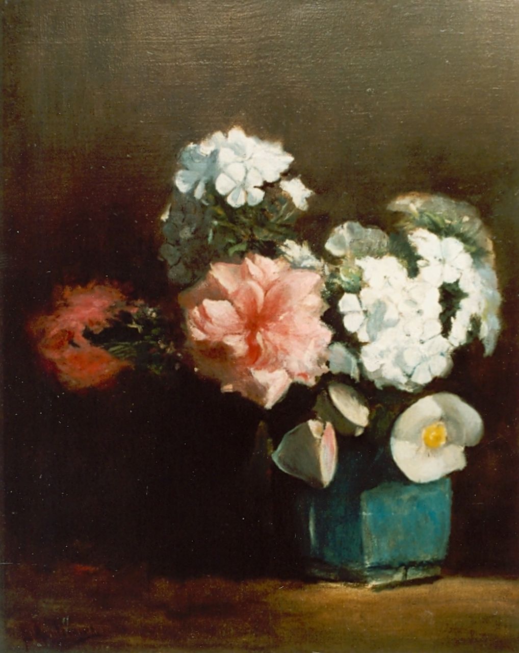Arntzenius P.F.N.J. | Pieter Florentius Nicolaas Jacobus 'Floris' Arntzenius, Stilleven met bloemen in een gemberpot, olieverf op doek 43,2 x 34,6 cm, gesigneerd linksonder Arntzenius P.F.N.J. | Pieter Florentius Nicolaas Jacobus 'Floris' Arntzenius, Stilleven met bloemen in een gemberpot, olieverf op doek 43,2 x 34,6 cm, gesigneerd linksonder