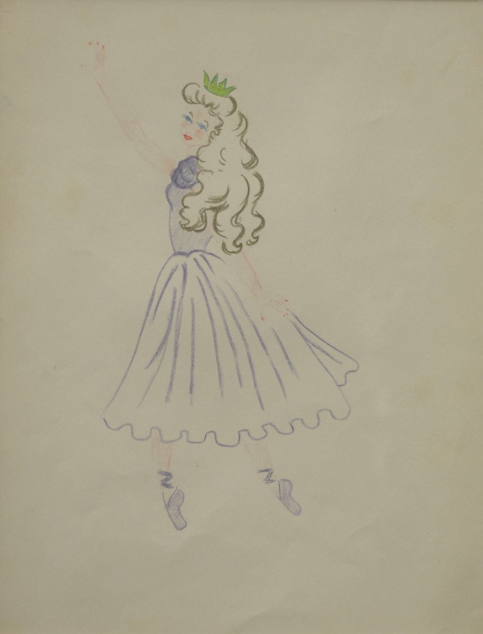 Oranje-Nassau (Prinses Beatrix) B.W.A. van | Beatrix Wilhelmina Armgard van Oranje-Nassau (Prinses Beatrix), Balletprinses, kleurpotlood op papier 30,0 x 23,0 cm Oranje-Nassau (Prinses Beatrix) B.W.A. van | Beatrix Wilhelmina Armgard van Oranje-Nassau (Prinses Beatrix), Balletprinses, kleurpotlood op papier 30,0 x 23,0 cm