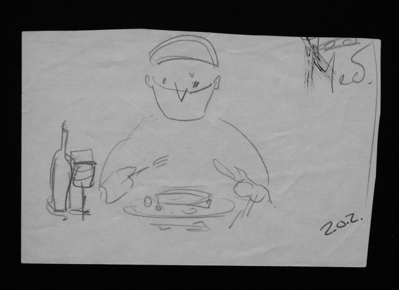Oranje-Nassau (Prinses Beatrix) B.W.A. van | Beatrix Wilhelmina Armgard van Oranje-Nassau (Prinses Beatrix), Chirurg aan tafel, potlood en Oost-Indische inkt op papier 9,7 x 15,0 cm, te dateren augustus 1960 Oranje-Nassau (Prinses Beatrix) B.W.A. van | Beatrix Wilhelmina Armgard van Oranje-Nassau (Prinses Beatrix), Chirurg aan tafel, potlood en Oost-Indische inkt op papier 9,7 x 15,0 cm, te dateren augustus 1960