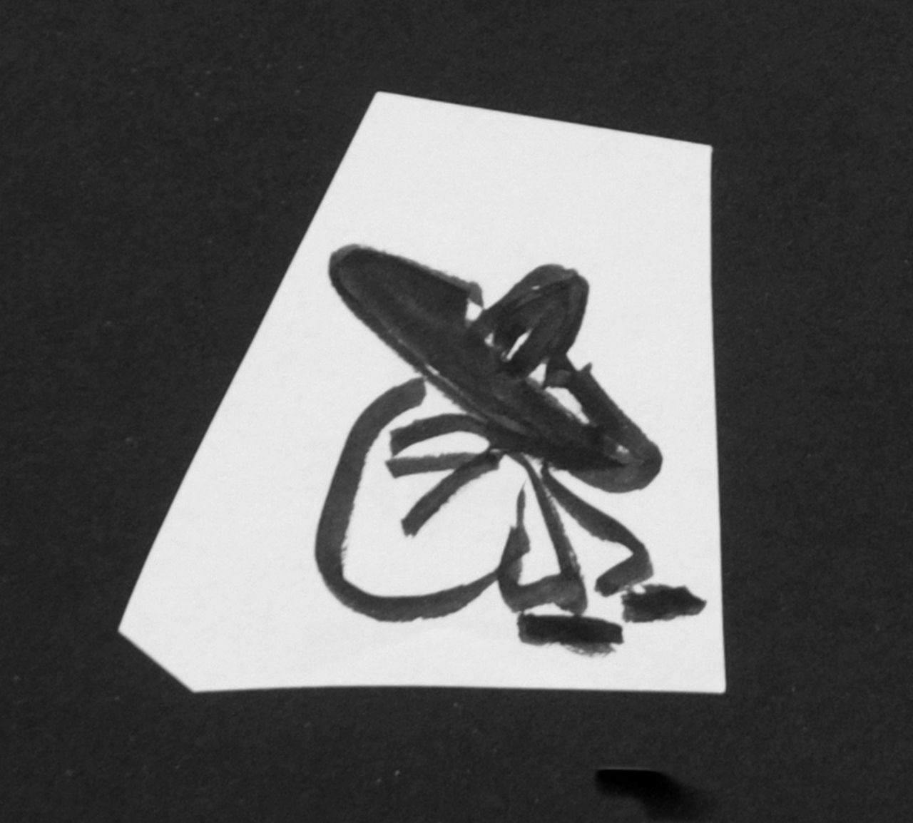 Oranje-Nassau (Prinses Beatrix) B.W.A. van | Beatrix Wilhelmina Armgard van Oranje-Nassau (Prinses Beatrix), Slapende Mexicaan, potlood en Oost-Indische inkt op papier 5,8 x 5,2 cm, te dateren augustus 1960 Oranje-Nassau (Prinses Beatrix) B.W.A. van | Beatrix Wilhelmina Armgard van Oranje-Nassau (Prinses Beatrix), Slapende Mexicaan, potlood en Oost-Indische inkt op papier 5,8 x 5,2 cm, te dateren augustus 1960