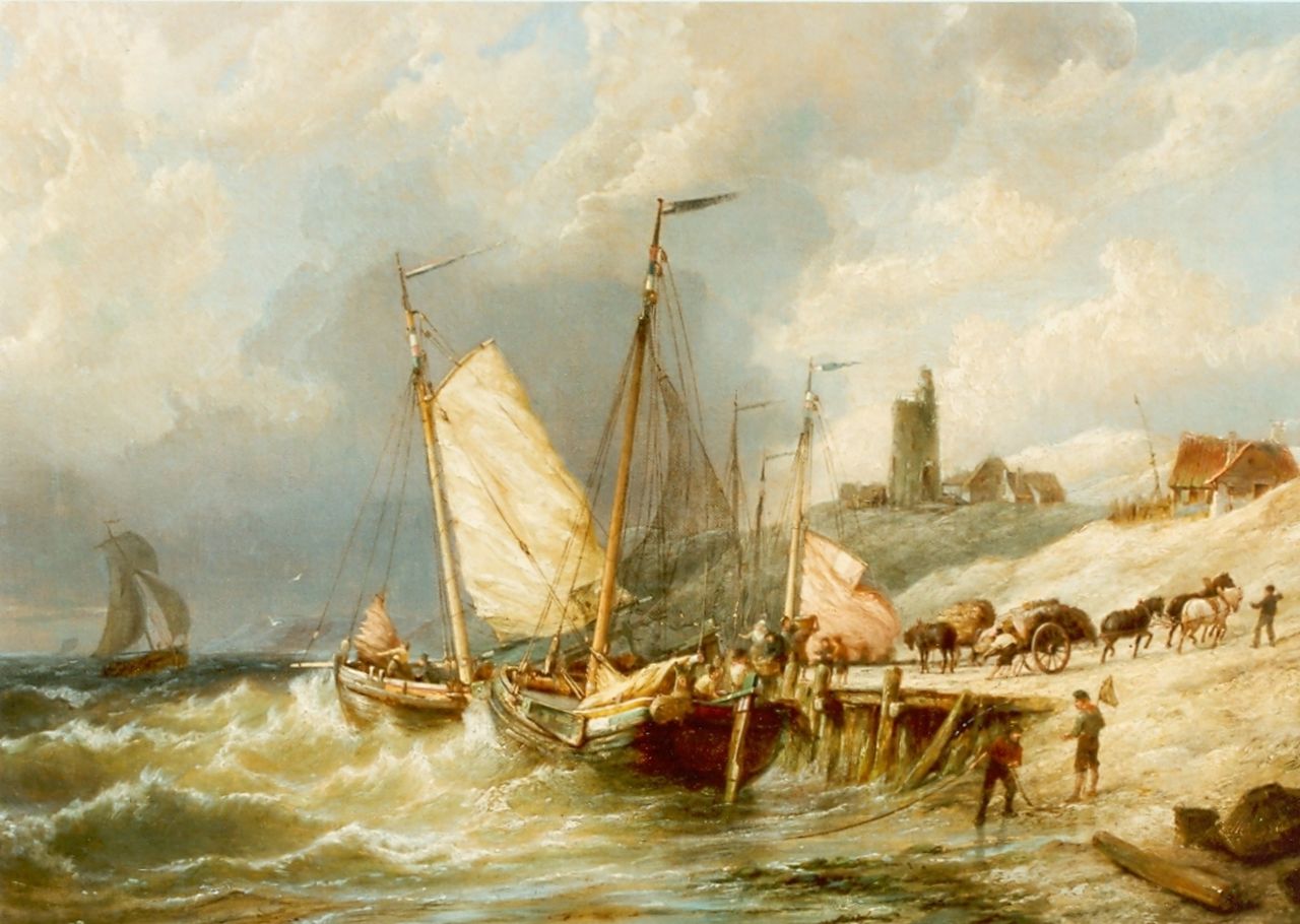 Dommershuijzen P.C. | Pieter Cornelis Dommershuijzen, Storm voor de kust, olieverf op doek 47,5 x 69,0 cm, gesigneerd rechtsonder en gedateerd '72 Dommershuijzen P.C. | Pieter Cornelis Dommershuijzen, Storm voor de kust, olieverf op doek 47,5 x 69,0 cm, gesigneerd rechtsonder en gedateerd '72