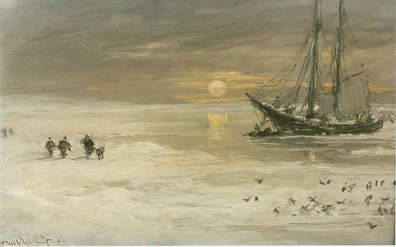 Apol L.F.H. | Lodewijk Franciscus Hendrik 'Louis' Apol, Nova Zembla, gouache op papier 15,5 x 24,5 cm, gesigneerd linksonder en gedateerd '82 Apol L.F.H. | Lodewijk Franciscus Hendrik 'Louis' Apol, Nova Zembla, gouache op papier 15,5 x 24,5 cm, gesigneerd linksonder en gedateerd '82