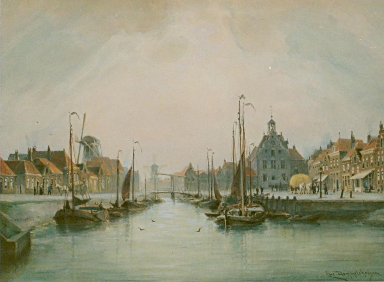 Dommelshuizen C.C. | Cornelis Christiaan Dommelshuizen, Zeeuws havenzicht, aquarel op papier 28,0 x 39,0 cm, gesigneerd rechtsonder en gedateerd 1905 Dommelshuizen C.C. | Cornelis Christiaan Dommelshuizen, Zeeuws havenzicht, aquarel op papier 28,0 x 39,0 cm, gesigneerd rechtsonder en gedateerd 1905