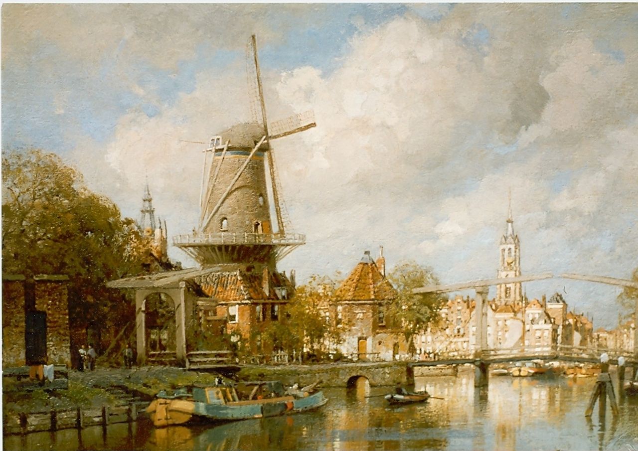 Klinkenberg J.C.K. | Johannes Christiaan Karel Klinkenberg, Gezicht op Delft, olieverf op doek 40,0 x 54,0 cm, gesigneerd rechtsonder Klinkenberg J.C.K. | Johannes Christiaan Karel Klinkenberg, Gezicht op Delft, olieverf op doek 40,0 x 54,0 cm, gesigneerd rechtsonder