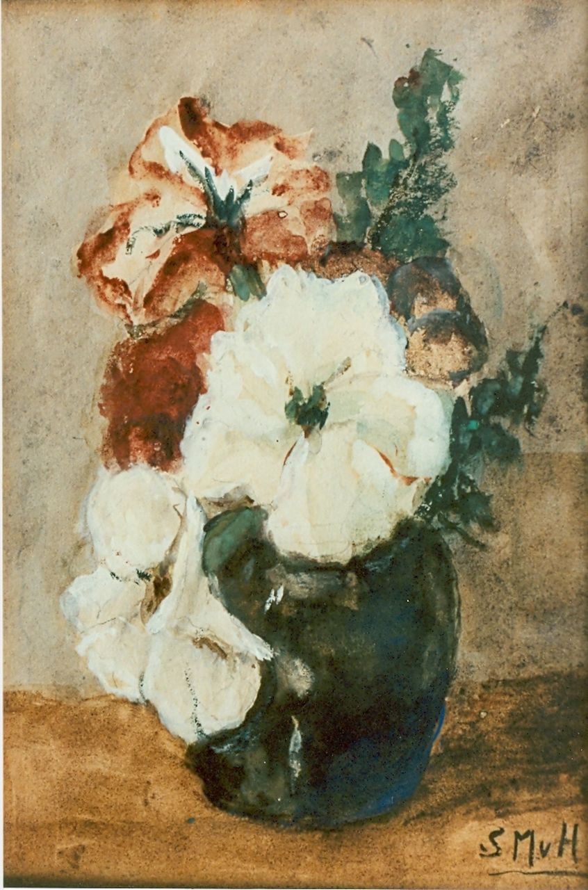 Mesdag-van Houten S. | Sina 'Sientje' Mesdag-van Houten, Stilleven, aquarel op papier 27,0 x 17,5 cm, gesigneerd rechtsonder met monogram Mesdag-van Houten S. | Sina 'Sientje' Mesdag-van Houten, Stilleven, aquarel op papier 27,0 x 17,5 cm, gesigneerd rechtsonder met monogram