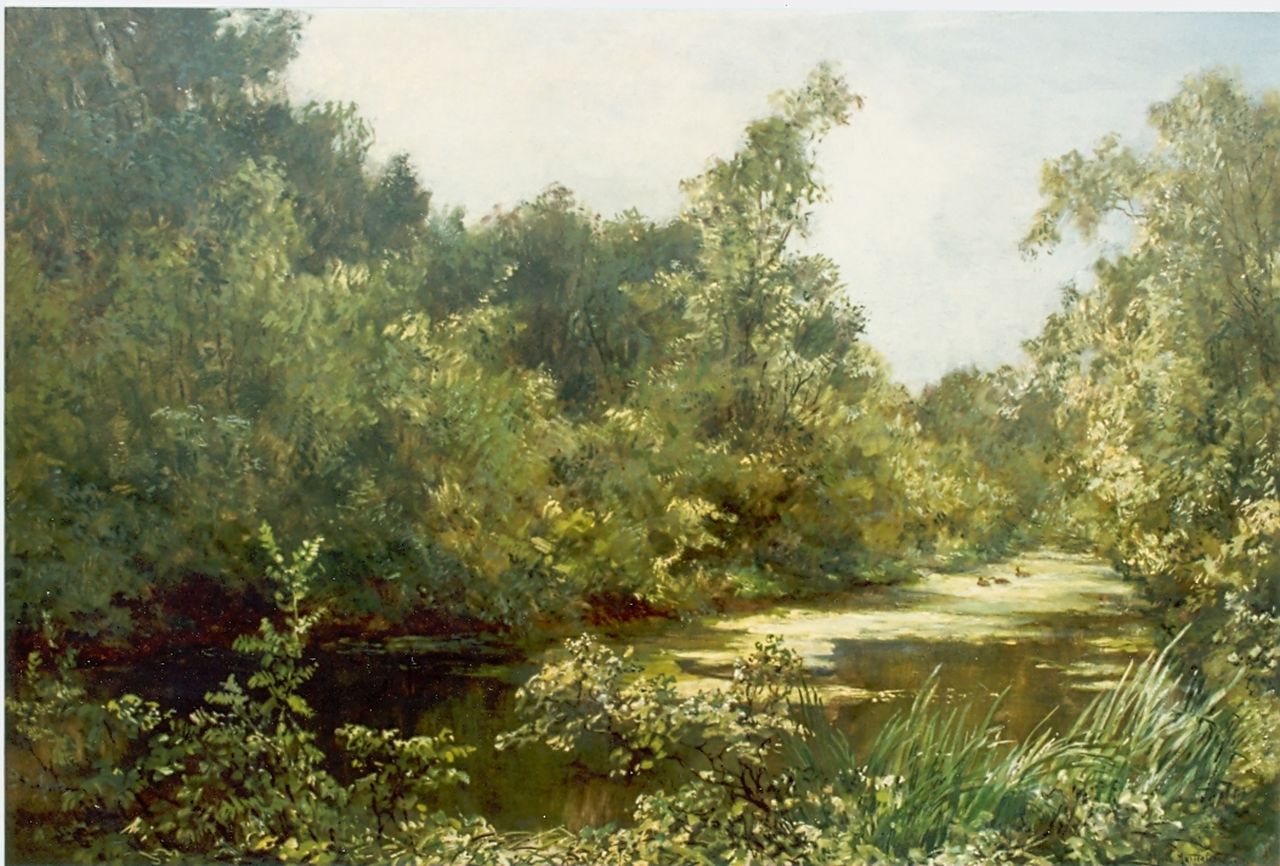 Mastenbroek J.H. van | Johan Hendrik van Mastenbroek, Eendjes in bosven, olieverf op doek 70,6 x 100,6 cm, gesigneerd rechtsonder Mastenbroek J.H. van | Johan Hendrik van Mastenbroek, Eendjes in bosven, olieverf op doek 70,6 x 100,6 cm, gesigneerd rechtsonder