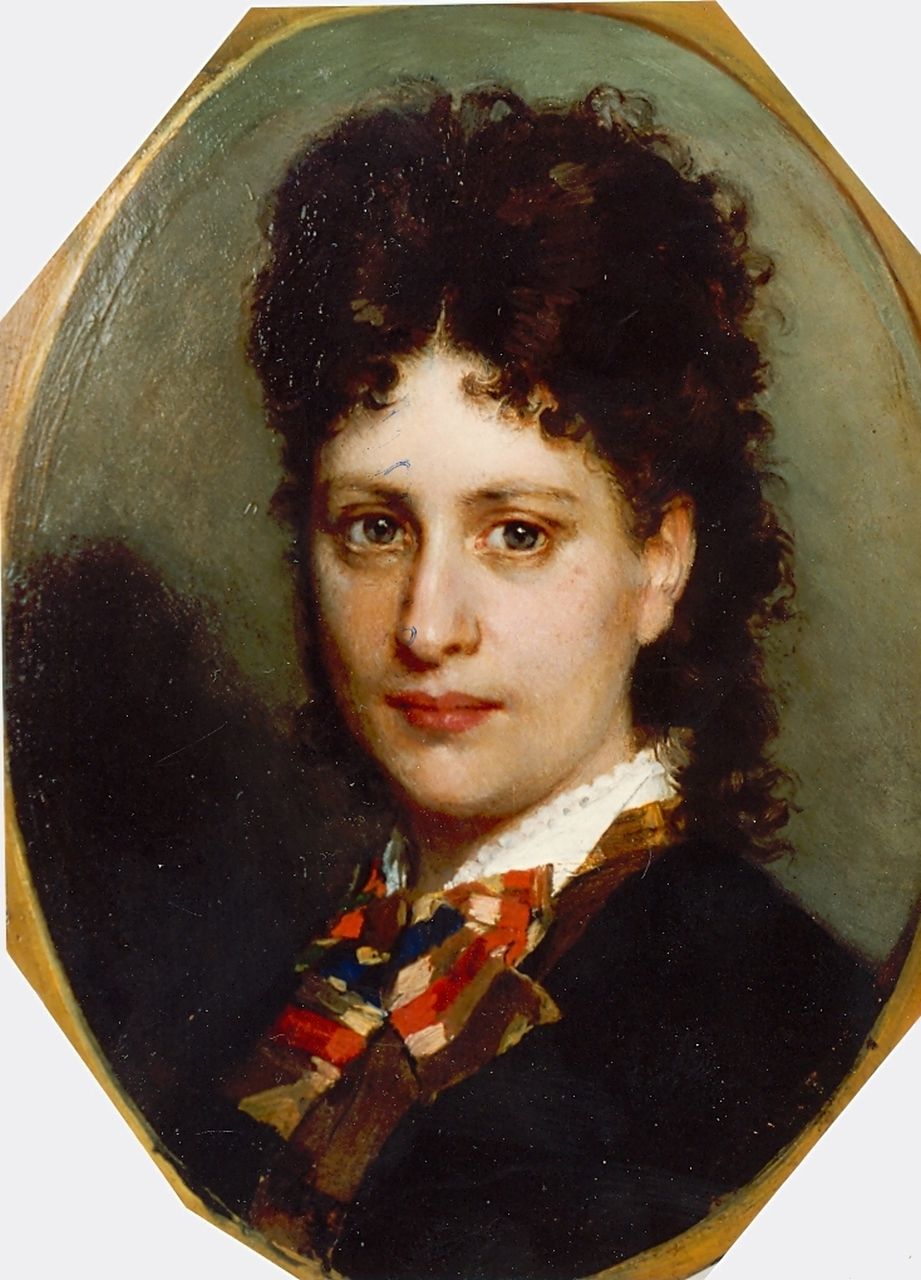 Martens W. | Willem 'Willy' Martens, Portret van een vrouw, olieverf op paneel 23,0 x 17,5 cm Martens W. | Willem 'Willy' Martens, Portret van een vrouw, olieverf op paneel 23,0 x 17,5 cm