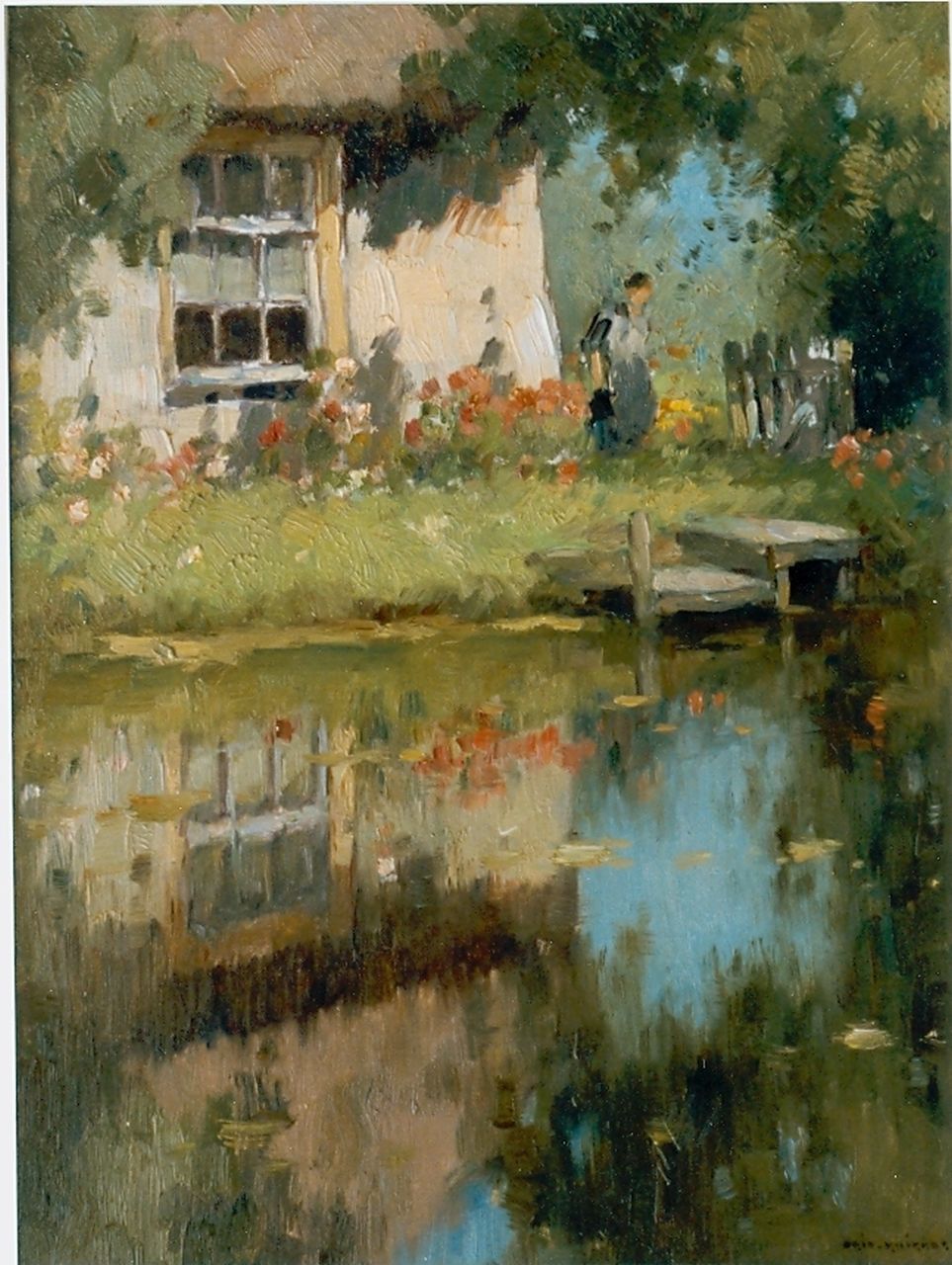Knikker A. | Aris Knikker, Huisje aan het water, olieverf op doek 38,5 x 28,3 cm, gesigneerd rechtsonder Knikker A. | Aris Knikker, Huisje aan het water, olieverf op doek 38,5 x 28,3 cm, gesigneerd rechtsonder