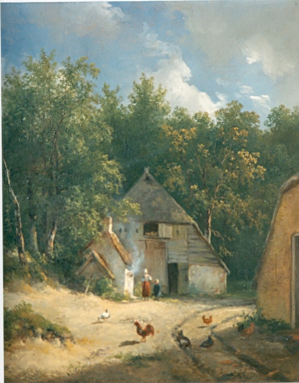 Nuijen W.J.J. | Wijnandus Johannes Josephus 'Wijnand' Nuijen, Boerderij in bos, olieverf op doek Nuijen W.J.J. | Wijnandus Johannes Josephus 'Wijnand' Nuijen, Boerderij in bos, olieverf op doek