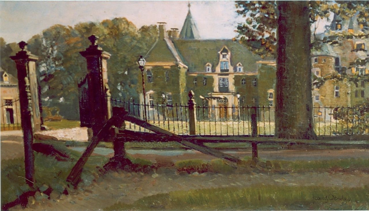 Oerder F.D. | 'Frans' David Oerder, Kasteel 'Het Nijenhuis', olieverf op doek 69,0 x 39,0 cm, gesigneerd rechtsonder Oerder F.D. | 'Frans' David Oerder, Kasteel 'Het Nijenhuis', olieverf op doek 69,0 x 39,0 cm, gesigneerd rechtsonder