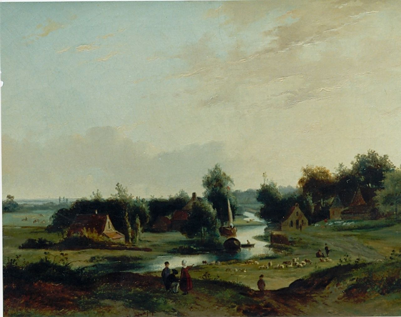 Ravenswaay J. van | Jan van Ravenswaay, Panoramisch landschap, olieverf op doek 34,2 x 44,3 cm, gesigneerd m.l. Ravenswaay J. van | Jan van Ravenswaay, Panoramisch landschap, olieverf op doek 34,2 x 44,3 cm, gesigneerd m.l.
