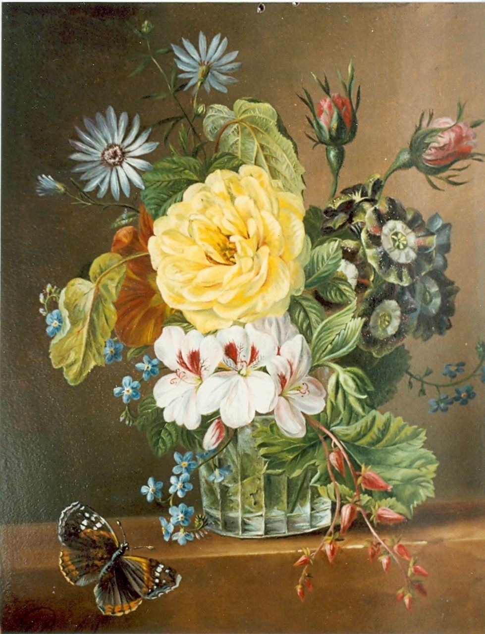 Reekers sr. H. | Hendrik Reekers sr., Bloemstilleven, olieverf op paneel 30,2 x 25,2 cm, gesigneerd linksonder Reekers sr. H. | Hendrik Reekers sr., Bloemstilleven, olieverf op paneel 30,2 x 25,2 cm, gesigneerd linksonder