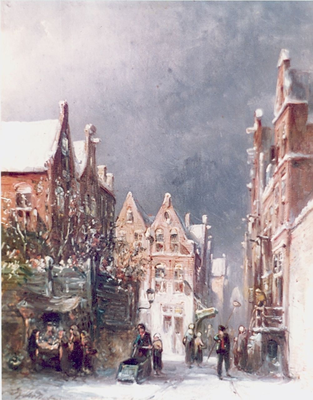 Vertin P.G. | Petrus Gerardus Vertin, Hollands stadje in de winter, olieverf op paneel 20,0 x 15,0 cm, gesigneerd linksonder en gedateerd '87 Vertin P.G. | Petrus Gerardus Vertin, Hollands stadje in de winter, olieverf op paneel 20,0 x 15,0 cm, gesigneerd linksonder en gedateerd '87