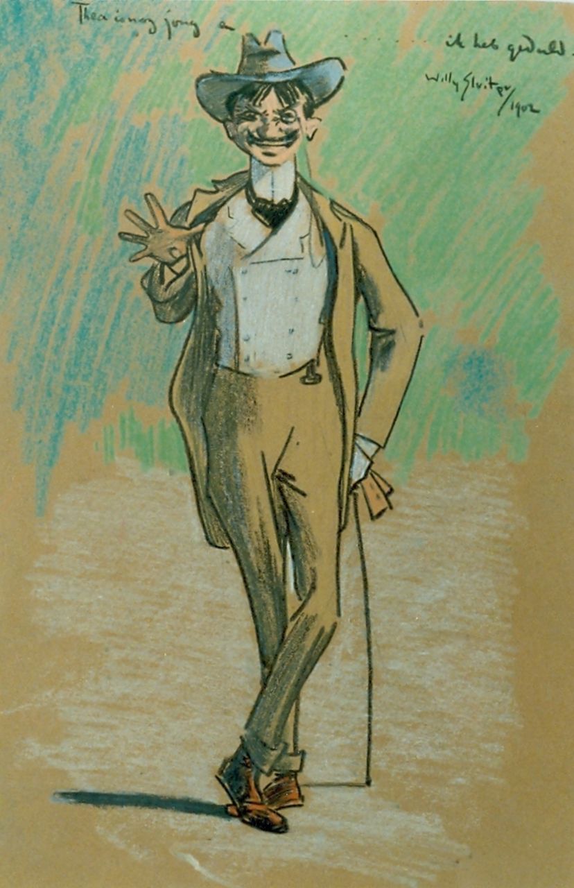 Sluiter J.W.  | Jan Willem 'Willy' Sluiter, Thea is nog jong..ik heb geduld, tekening op papier 28,0 x 22,0 cm, gesigneerd rechtsboven