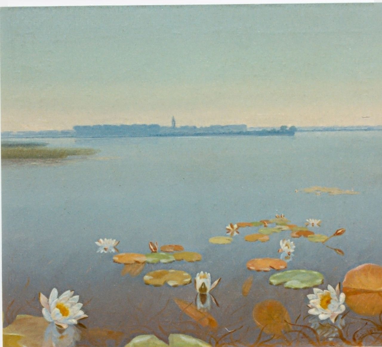 Smorenberg D. | Dirk Smorenberg, Waterlelies in de Loosdrechtse plassen, olieverf op doek 50,5 x 60,3 cm, gesigneerd rechtsonder Smorenberg D. | Dirk Smorenberg, Waterlelies in de Loosdrechtse plassen, olieverf op doek 50,5 x 60,3 cm, gesigneerd rechtsonder