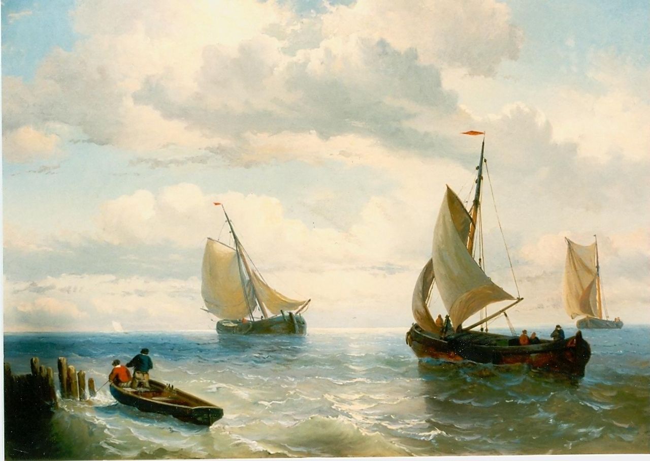 Gruijter jr. W.  | Willem Gruijter jr., Marine, olieverf op paneel 35,0 x 49,0 cm, gesigneerd linksonder