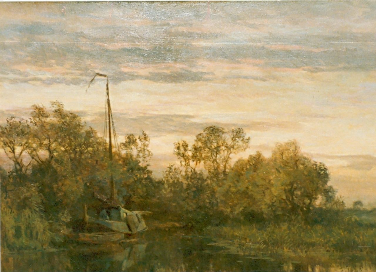Tholen W.B. | Willem Bastiaan Tholen, Zonsondergang, olieverf op doek 71,0 x 101,0 cm, gesigneerd linksonder Tholen W.B. | Willem Bastiaan Tholen, Zonsondergang, olieverf op doek 71,0 x 101,0 cm, gesigneerd linksonder