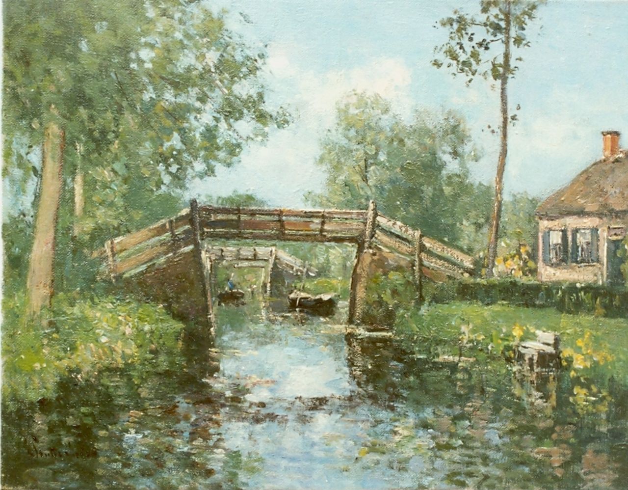 Stutterheim L.P.  | Lodewijk Philippus 'Louis' Stutterheim, Giethoorn, olieverf op doek 29,0 x 39,0 cm, gesigneerd linksonder