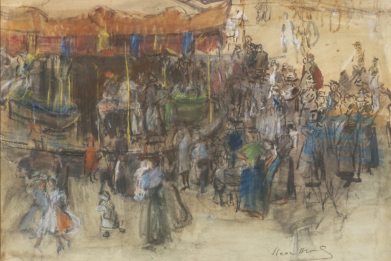 Israels I.L. | 'Isaac' Lazarus Israels, Mallemolen, Parijs, aquarel, pastel en houtskool op papier 48,5 x 70,8 cm, gesigneerd rechtsonder en te dateren ca. 1904-1906 Israels I.L. | 'Isaac' Lazarus Israels, Mallemolen, Parijs, aquarel, pastel en houtskool op papier 48,5 x 70,8 cm, gesigneerd rechtsonder en te dateren ca. 1904-1906