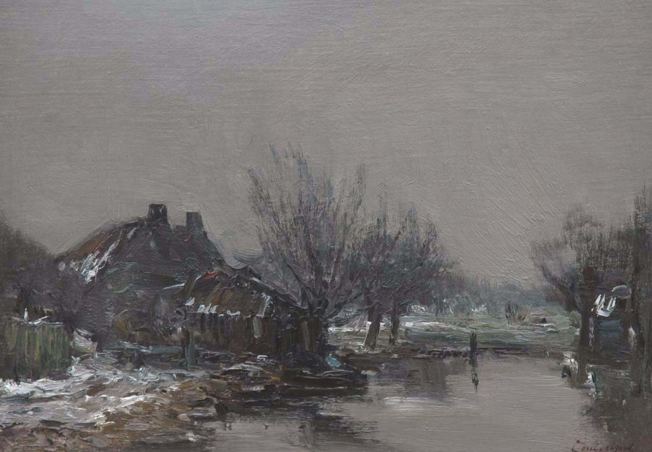 Apol L.F.H. | Lodewijk Franciscus Hendrik 'Louis' Apol, Boerderij met wilgen, olieverf op doek op paneel 28,0 x 39,8 cm, gesigneerd rechtsonder Apol L.F.H. | Lodewijk Franciscus Hendrik 'Louis' Apol, Boerderij met wilgen, olieverf op doek op paneel 28,0 x 39,8 cm, gesigneerd rechtsonder