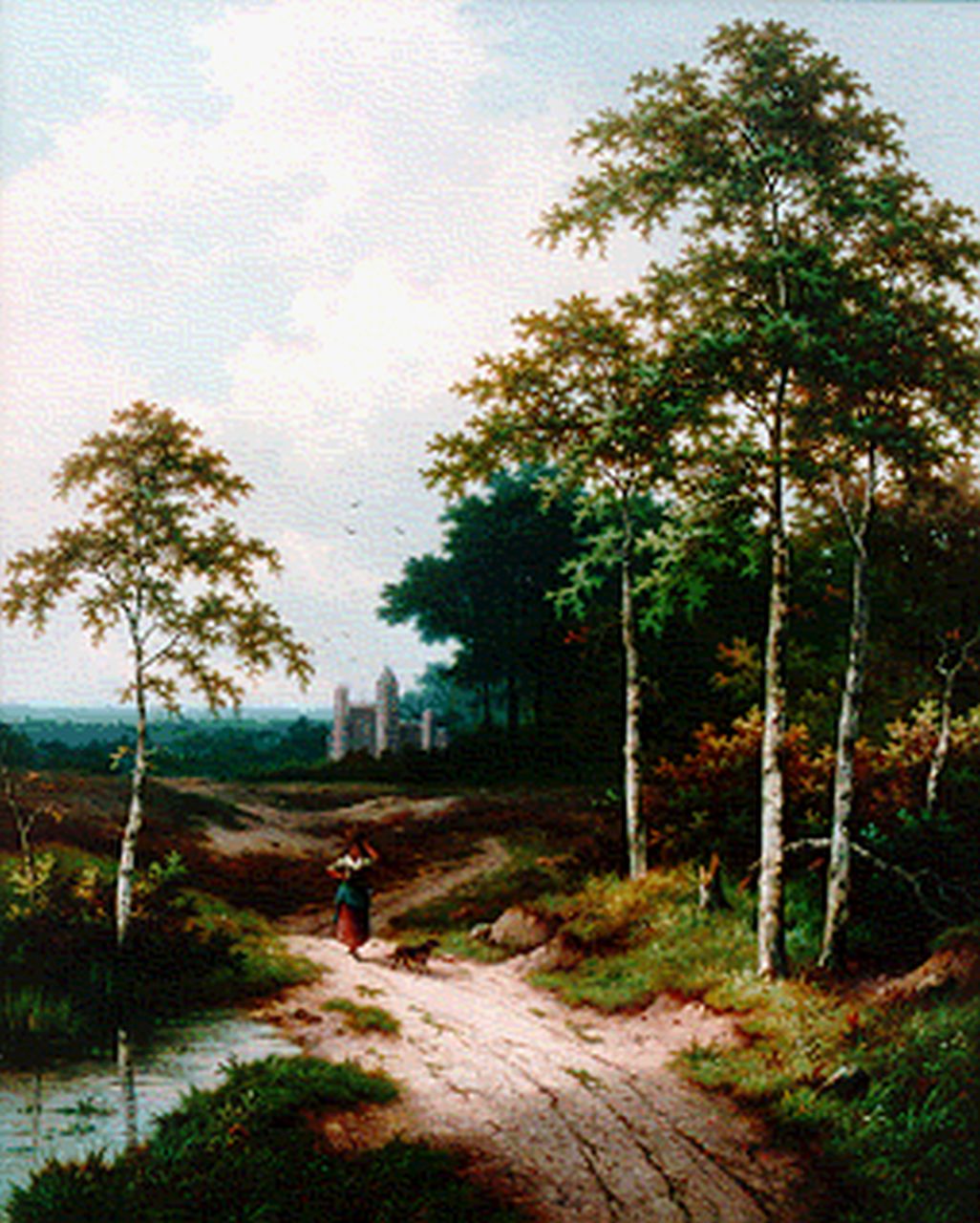 Koekkoek P.H. | Pieter Hendrik 'H.P.' Koekkoek, Zomers bosgezicht, olieverf op doek 81,0 x 64,7 cm, gesigneerd middenonder Koekkoek P.H. | Pieter Hendrik 'H.P.' Koekkoek, Zomers bosgezicht, olieverf op doek 81,0 x 64,7 cm, gesigneerd middenonder