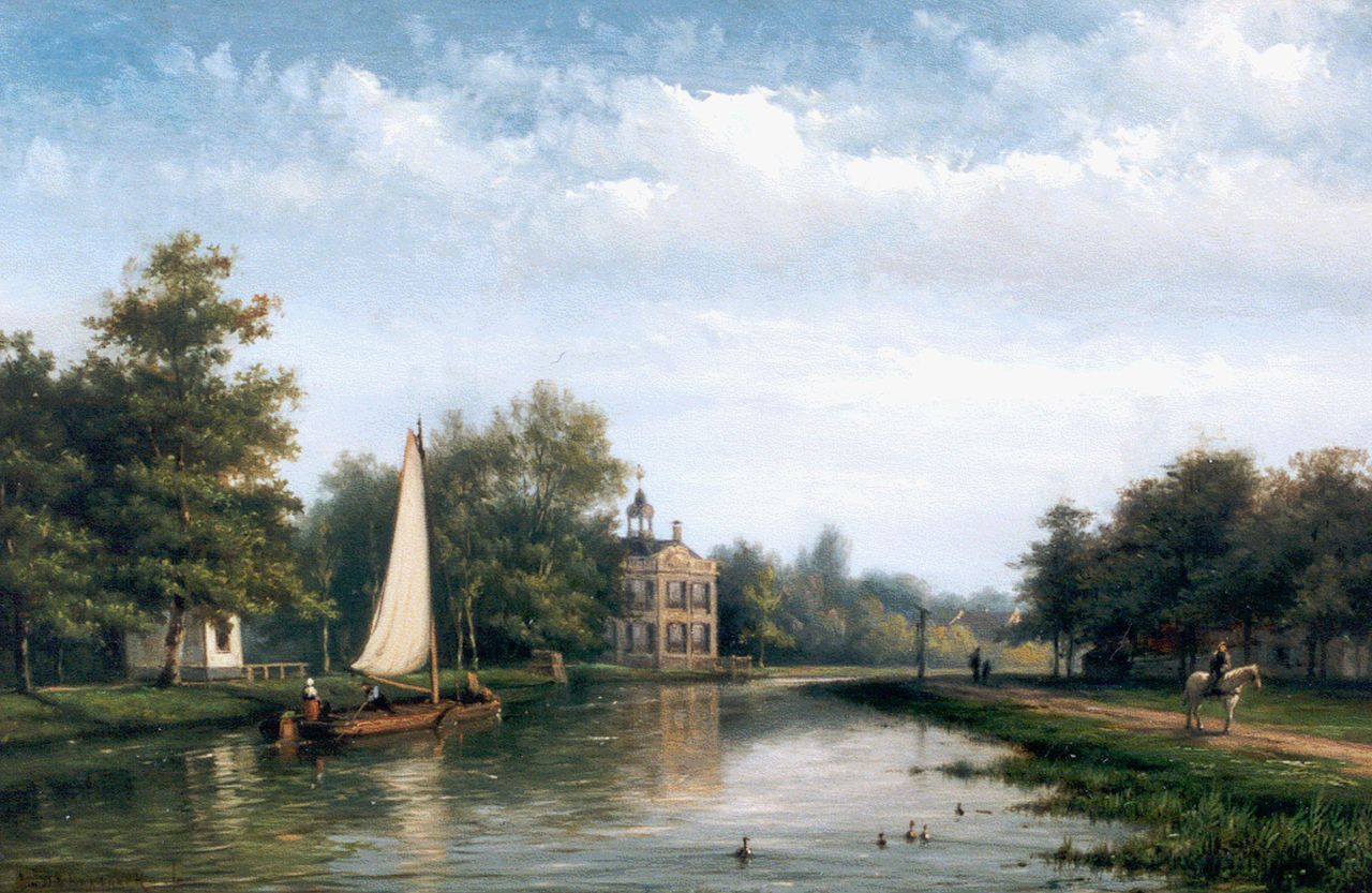 Koekkoek J.H.B. | Johannes Hermanus Barend 'Jan H.B.' Koekkoek, Landgoed Rupelmonde aan de Vecht, olieverf op paneel 26,0 x 39,5 cm, gesigneerd linksonder Koekkoek J.H.B. | Johannes Hermanus Barend 'Jan H.B.' Koekkoek, Landgoed Rupelmonde aan de Vecht, olieverf op paneel 26,0 x 39,5 cm, gesigneerd linksonder