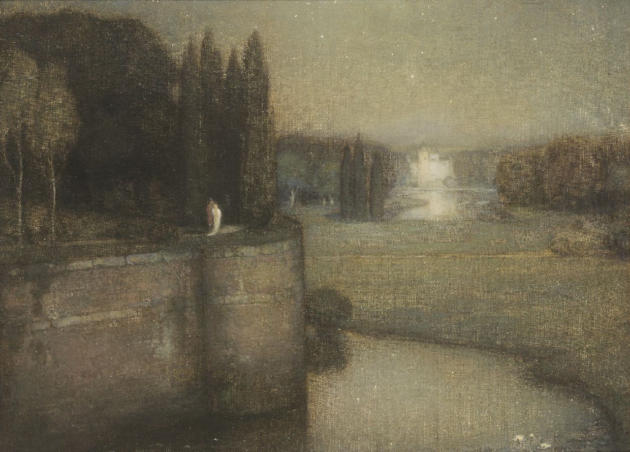 Bogaerts J.J.M.  | Johannes Jacobus Maria 'Jan' Bogaerts, De stadswal van 's-Hertogenbosch, olieverf op doek 50,2 x 70,3 cm, gesigneerd linksonder en gedateerd 1925