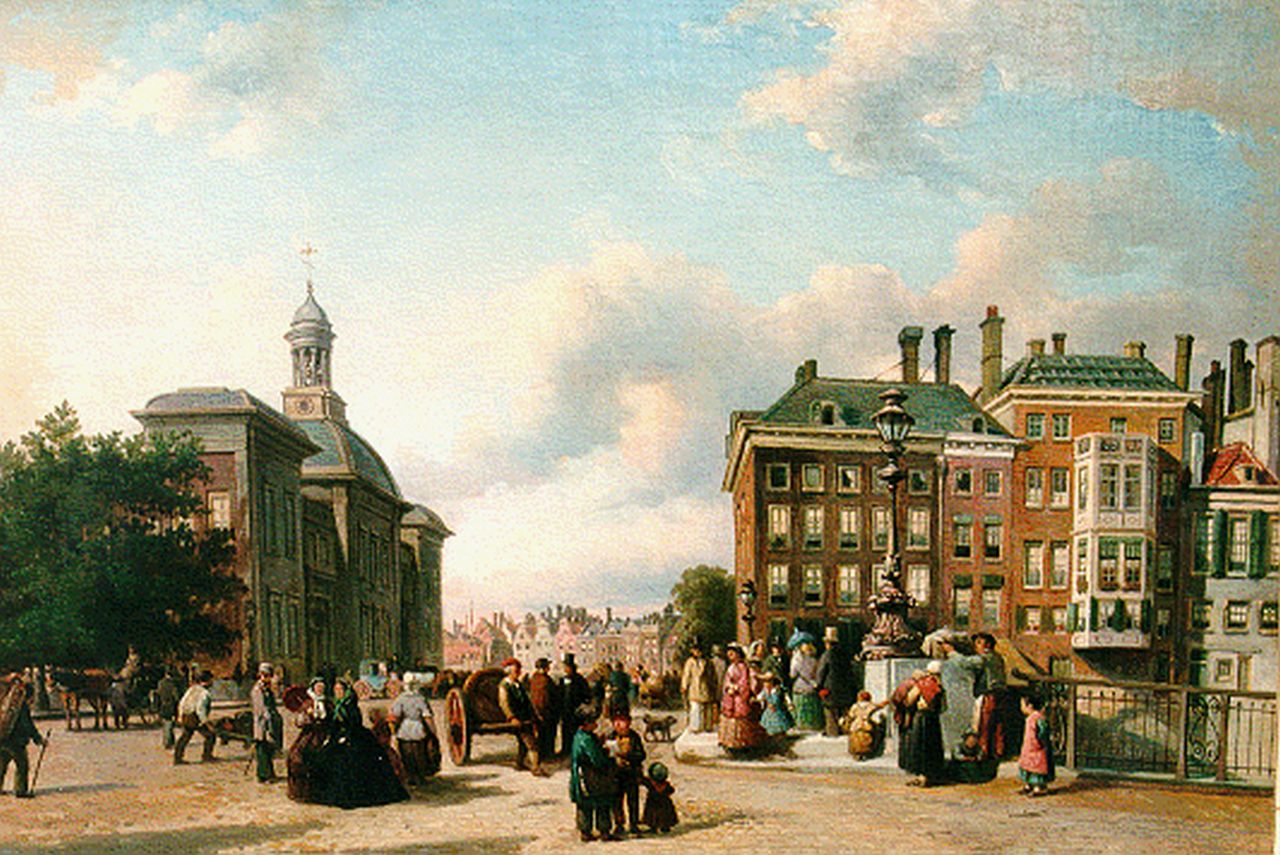 Bommel E.P. van | Elias Pieter van Bommel, Beursgebouw van Rotterdam, olieverf op doek 49,5 x 68,5 cm, gesigneerd rechtsonder en gedateerd '65