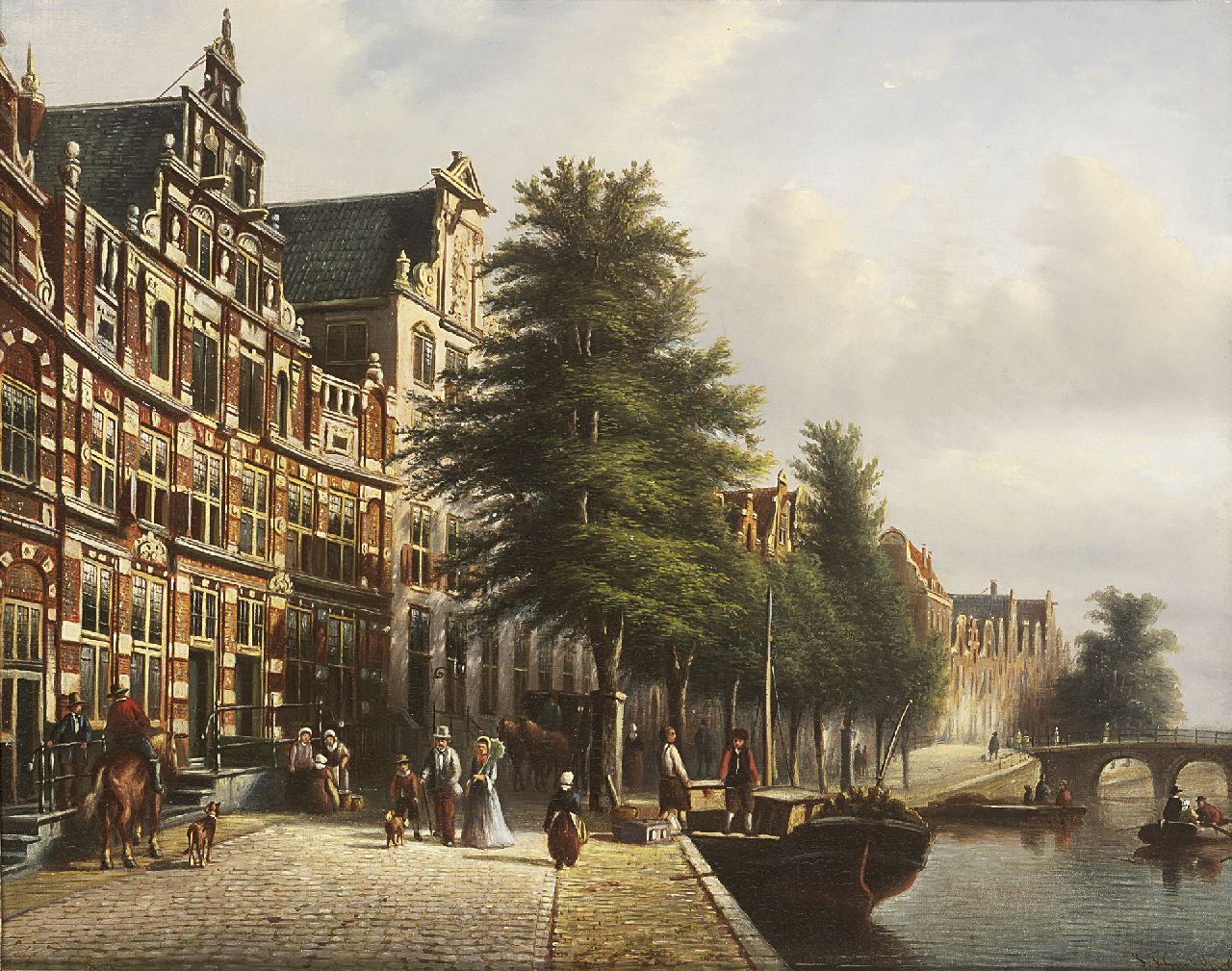 Spohler J.F. | Johannes Franciscus Spohler, Het Bartolottihuis in Amsterdam (Herengracht 170-172), olieverf op doek 35,5 x 44,5 cm, gesigneerd rechtsonder en gedateerd 1879 Spohler J.F. | Johannes Franciscus Spohler, Het Bartolottihuis in Amsterdam (Herengracht 170-172), olieverf op doek 35,5 x 44,5 cm, gesigneerd rechtsonder en gedateerd 1879