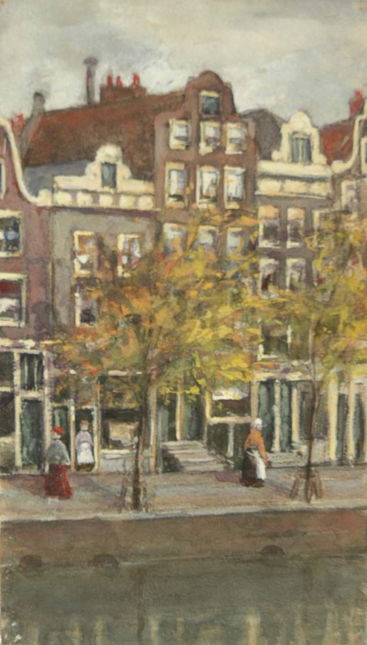 Fritzlin M.C.L. | Maria Charlotta 'Louise' Fritzlin, Amsterdams grachtje, aquarel op papier 25,6 x 15,0 cm Fritzlin M.C.L. | Maria Charlotta 'Louise' Fritzlin, Amsterdams grachtje, aquarel op papier 25,6 x 15,0 cm