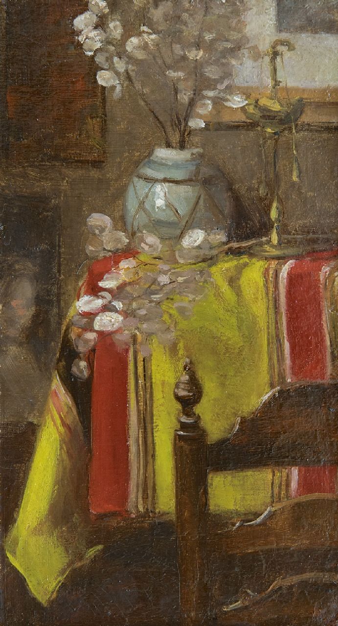 Fritzlin M.C.L. | Maria Charlotta 'Louise' Fritzlin, Stilleven met Judaspenning, olieverf op board op paneel 21,3 x 11,8 cm Fritzlin M.C.L. | Maria Charlotta 'Louise' Fritzlin, Stilleven met Judaspenning, olieverf op board op paneel 21,3 x 11,8 cm