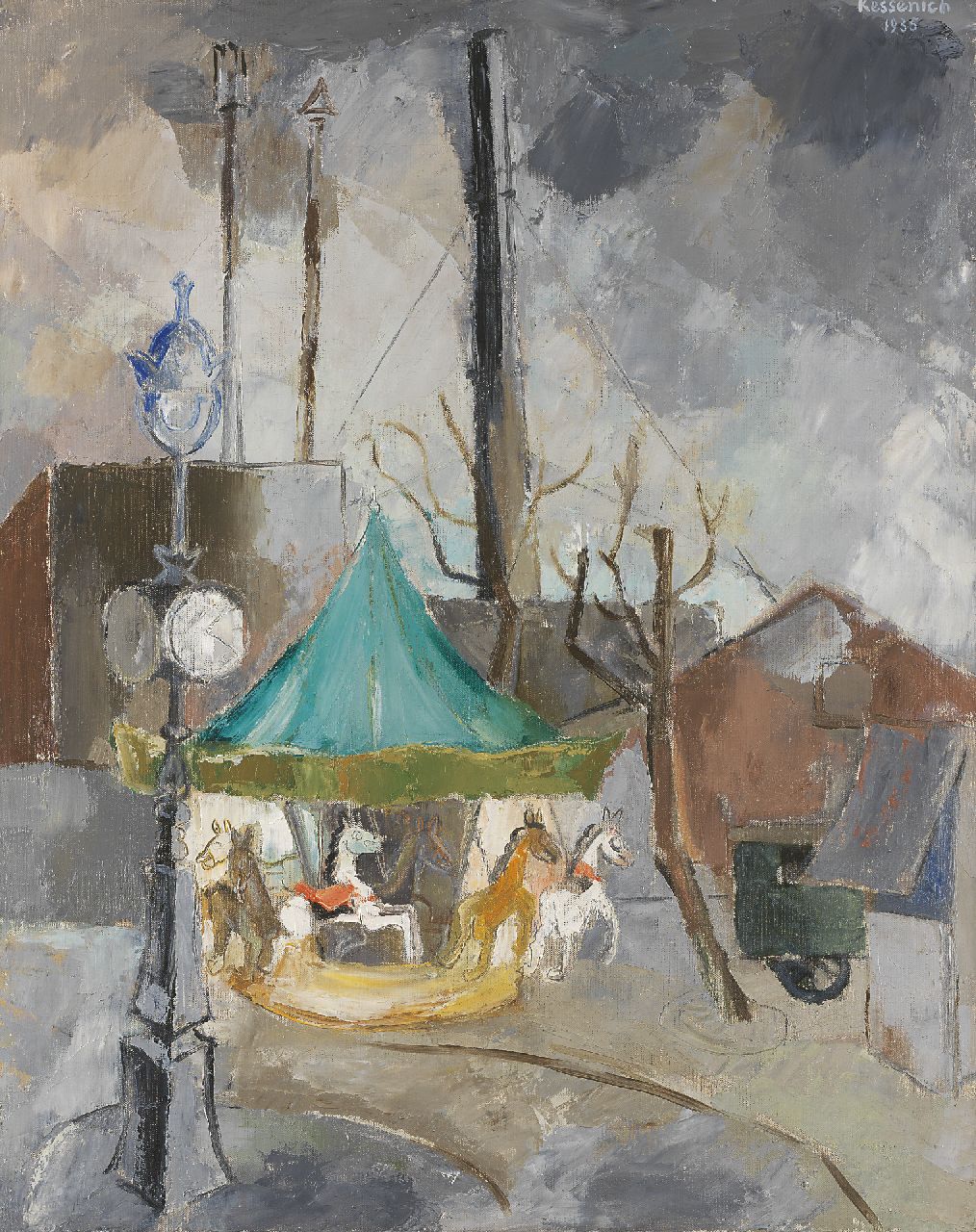 Michiels van Kessenich J.C.P. | Juliana Cecilia Paulina 'Judy' Michiels van Kessenich, Carrousel in Parijs, olieverf op doek 81,5 x 65,5 cm, gesigneerd rechtsboven en gedateerd 1935 Michiels van Kessenich J.C.P. | Juliana Cecilia Paulina 'Judy' Michiels van Kessenich, Carrousel in Parijs, olieverf op doek 81,5 x 65,5 cm, gesigneerd rechtsboven en gedateerd 1935
