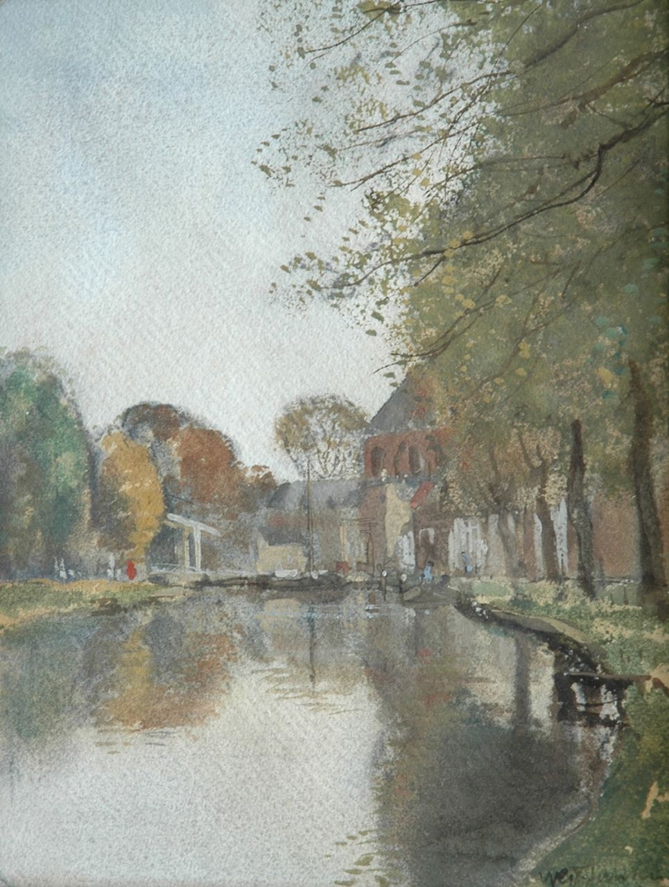 Jansen W.G.F. | 'Willem' George Frederik Jansen, Vaartje met ophaalbrug, aquarel op papier 29,1 x 22,8 cm, gesigneerd rechtsonder Jansen W.G.F. | 'Willem' George Frederik Jansen, Vaartje met ophaalbrug, aquarel op papier 29,1 x 22,8 cm, gesigneerd rechtsonder
