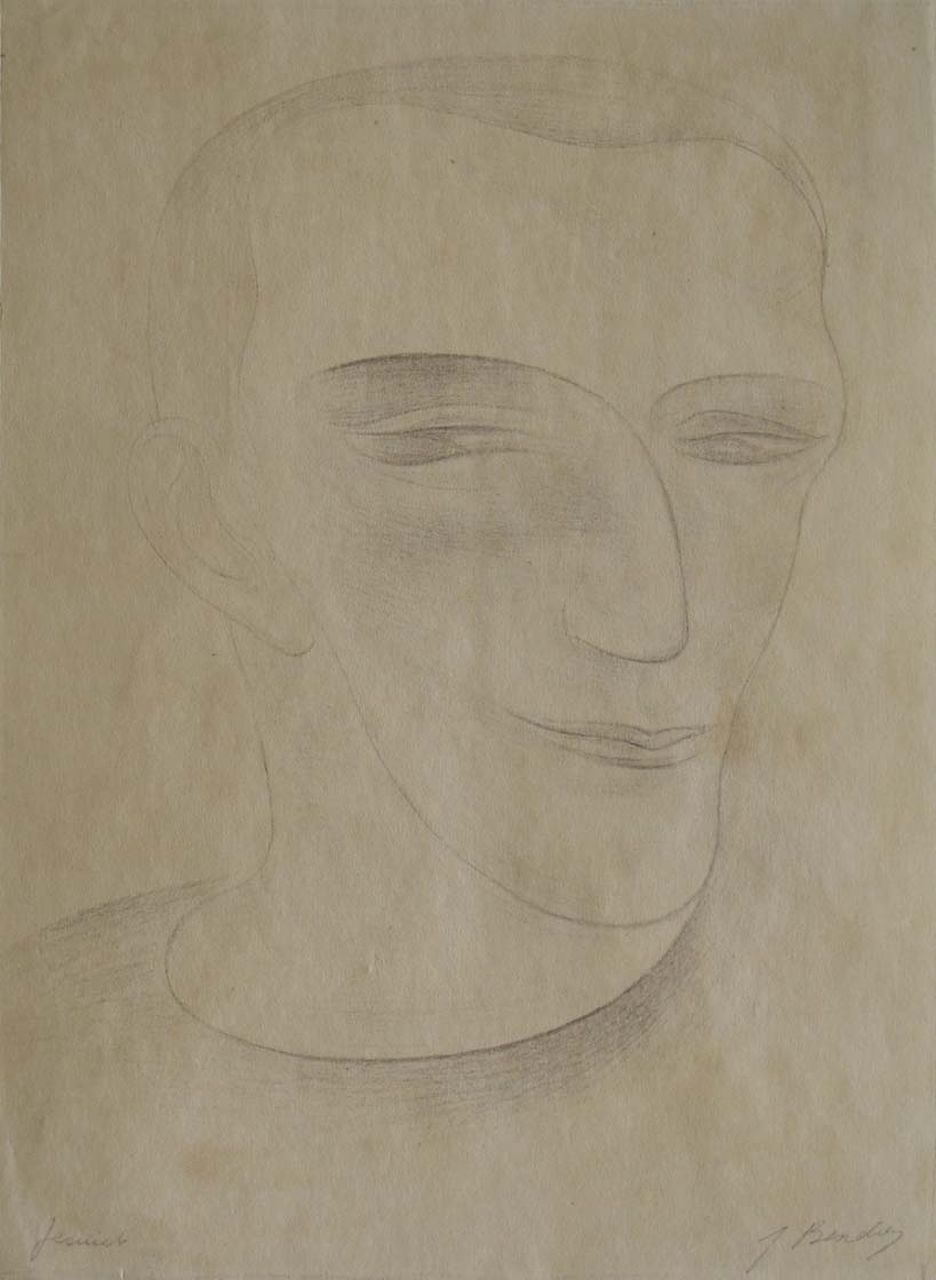 Bendien J. | Jacob Bendien, Jezuïet, potlood op papier 32,8 x 23,9 cm, gesigneerd rechtsonder Bendien J. | Jacob Bendien, Jezuïet, potlood op papier 32,8 x 23,9 cm, gesigneerd rechtsonder