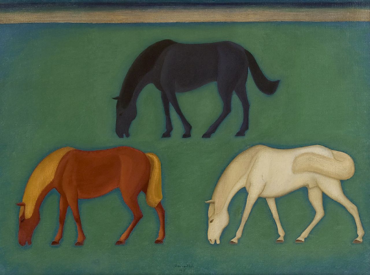 Johan van Hell | Grazende paarden, olieverf op doek, 60,5 x 80,5 cm, gesigneerd m.o. en gedateerd 1926 Johan van Hell | Grazende paarden, olieverf op doek, 60,5 x 80,5 cm, gesigneerd m.o. en gedateerd 1926