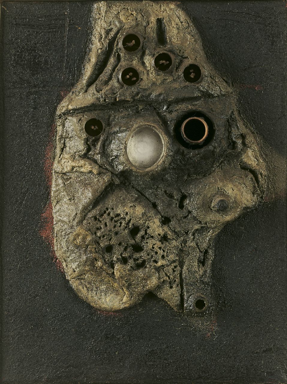 Wagemaker A.B. | Adriaan Barend 'Jaap' Wagemaker, Forme dans l'espace, gemengde techniek op jute op paneel 22,3 x 16,5 cm, gesigneerd verso en verso gedateerd '60 Wagemaker A.B. | Adriaan Barend 'Jaap' Wagemaker, Forme dans l'espace, gemengde techniek op jute op paneel 22,3 x 16,5 cm, gesigneerd verso en verso gedateerd '60
