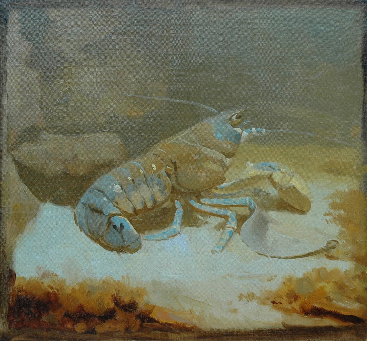 Dijsselhof G.W. | Gerrit Willem Dijsselhof, Kreeft, olieverf op doek op paneel 25,0 x 27,4 cm Dijsselhof G.W. | Gerrit Willem Dijsselhof, Kreeft, olieverf op doek op paneel 25,0 x 27,4 cm