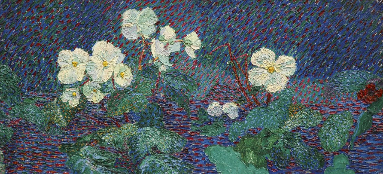 Smorenberg D. | Dirk Smorenberg, Bloemen, olieverf op doek 49,2 x 104,2 cm, gesigneerd rechtsonder en te dateren ca. 1912-1914 Smorenberg D. | Dirk Smorenberg, Bloemen, olieverf op doek 49,2 x 104,2 cm, gesigneerd rechtsonder en te dateren ca. 1912-1914