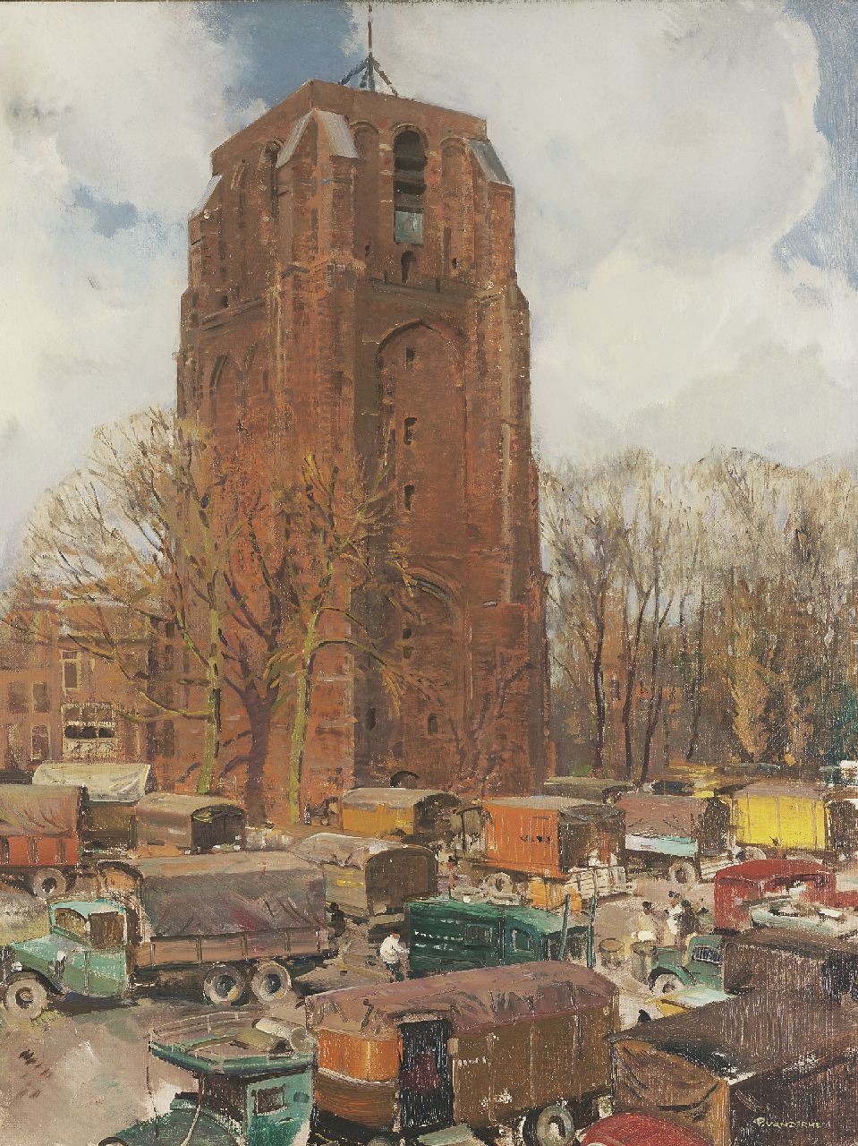 Hem P. van der | Pieter 'Piet' van der Hem, De Oldehove te Leeuwarden, olieverf op doek 90,4 x 70,4 cm, gesigneerd rechtsonder en te dateren 1935 Hem P. van der | Pieter 'Piet' van der Hem, De Oldehove te Leeuwarden, olieverf op doek 90,4 x 70,4 cm, gesigneerd rechtsonder en te dateren 1935