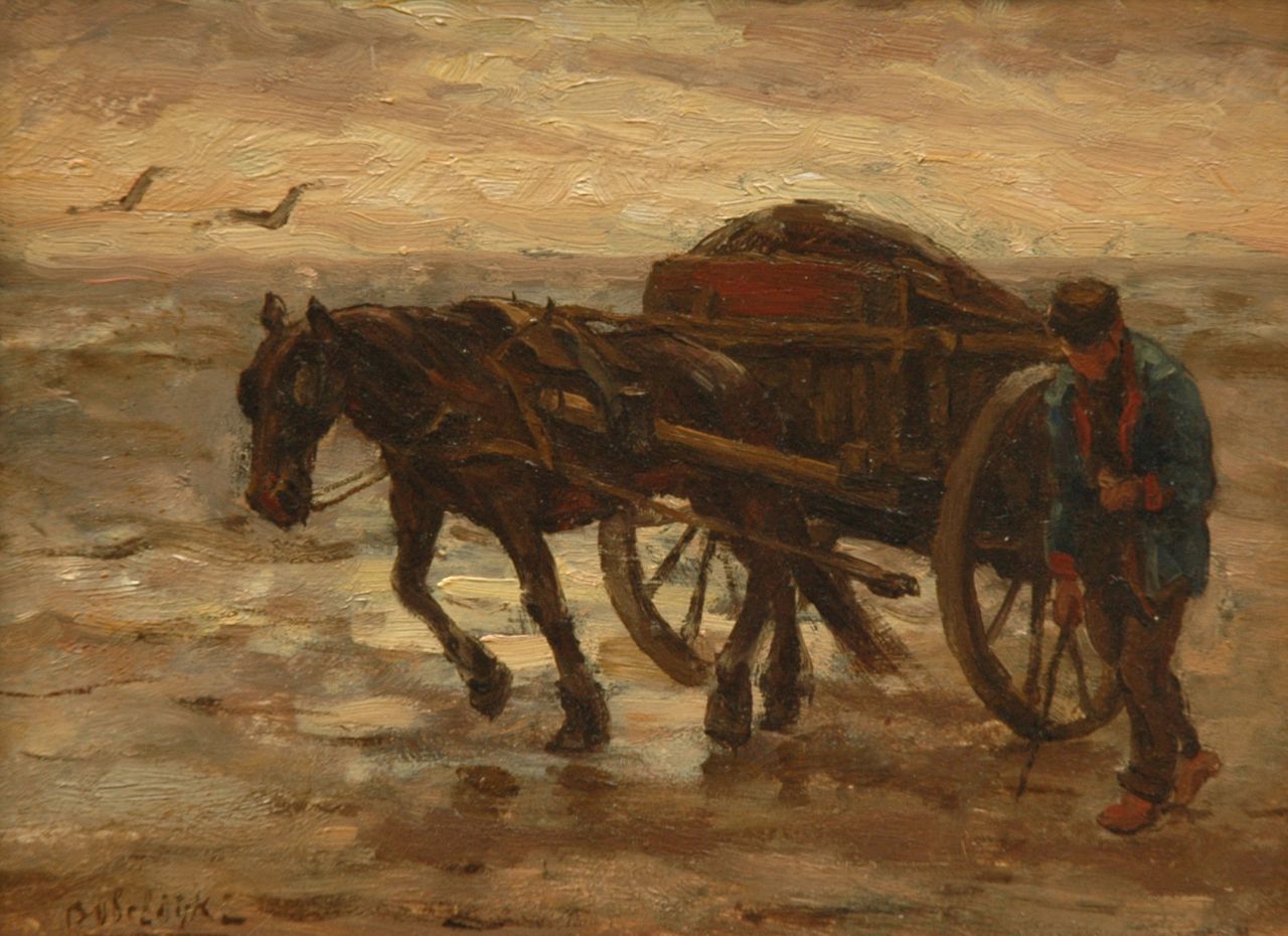Bobeldijk F. | Felicien Bobeldijk, Schelpenvisser, olieverf op paneel 16,8 x 22,8 cm, gesigneerd linksonder Bobeldijk F. | Felicien Bobeldijk, Schelpenvisser, olieverf op paneel 16,8 x 22,8 cm, gesigneerd linksonder