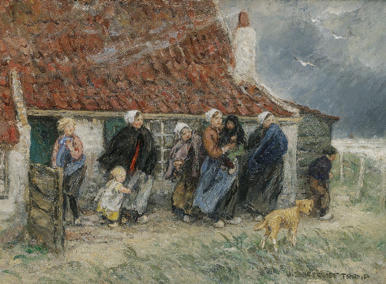 Zoetelief Tromp J. | Johannes 'Jan' Zoetelief Tromp, Op de uitkijk bij De Meelzak, Katwijk aan Zee (alleen tezamen met 11628), olieverf op doek 31,0 x 41,0 cm, gesigneerd rechtsonder Zoetelief Tromp J. | Johannes 'Jan' Zoetelief Tromp, Op de uitkijk bij De Meelzak, Katwijk aan Zee (alleen tezamen met 11628), olieverf op doek 31,0 x 41,0 cm, gesigneerd rechtsonder