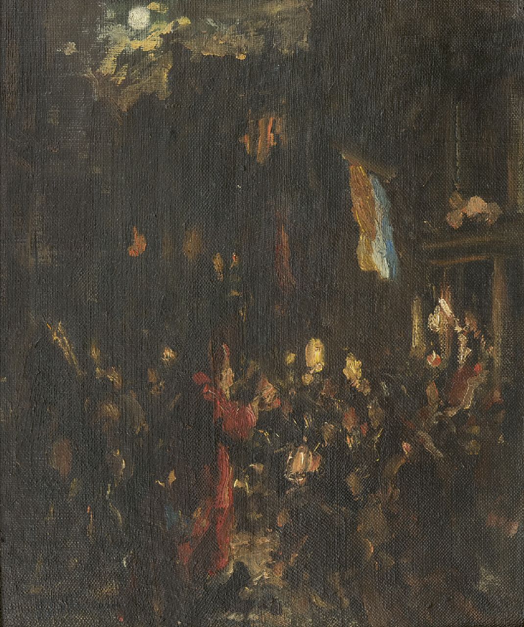 Staller G.J. | Gerard Johan Staller | Schilderijen te koop aangeboden | De intocht van Sint Nicolaas in Amsterdam, olieverf op doek op board 29,4 x 25,0 cm, gesigneerd linksonder Staller G.J. | Gerard Johan Staller | Schilderijen te koop aangeboden | De intocht van Sint Nicolaas in Amsterdam, olieverf op doek op board 29,4 x 25,0 cm, gesigneerd linksonder