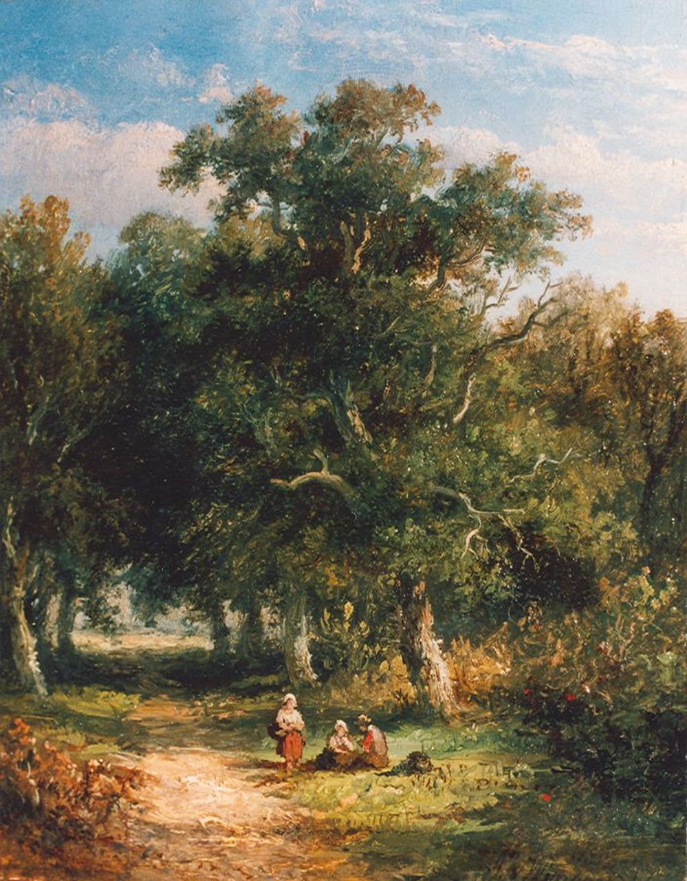 Wijngaerdt A.J. van | Anthonie Jacobus van Wijngaerdt, Bosgezicht, olieverf op paneel 14,8 x 11,8 cm, gesigneerd rechtsonder en gedateerd 1854 Wijngaerdt A.J. van | Anthonie Jacobus van Wijngaerdt, Bosgezicht, olieverf op paneel 14,8 x 11,8 cm, gesigneerd rechtsonder en gedateerd 1854