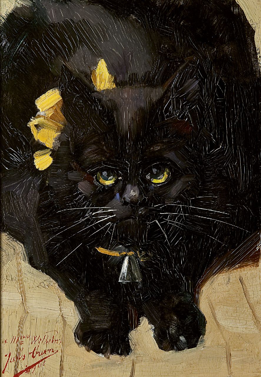 Cran J. | Jules Cran, Moortje, olieverf op paneel 27,1 x 18,8 cm, gesigneerd linksonder en gedateerd 1901 Cran J. | Jules Cran, Moortje, olieverf op paneel 27,1 x 18,8 cm, gesigneerd linksonder en gedateerd 1901