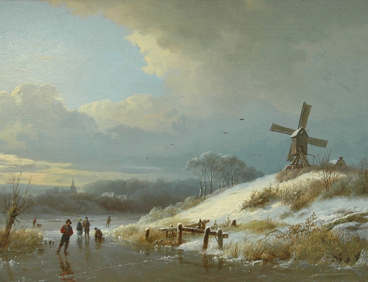Koekkoek B.C. | Barend Cornelis Koekkoek, Schaatsers op een bevroren vaart, olieverf op paneel 23,1 x 30,3 cm, gesigneerd rechtsonder en gedateerd 1834 Koekkoek B.C. | Barend Cornelis Koekkoek, Schaatsers op een bevroren vaart, olieverf op paneel 23,1 x 30,3 cm, gesigneerd rechtsonder en gedateerd 1834