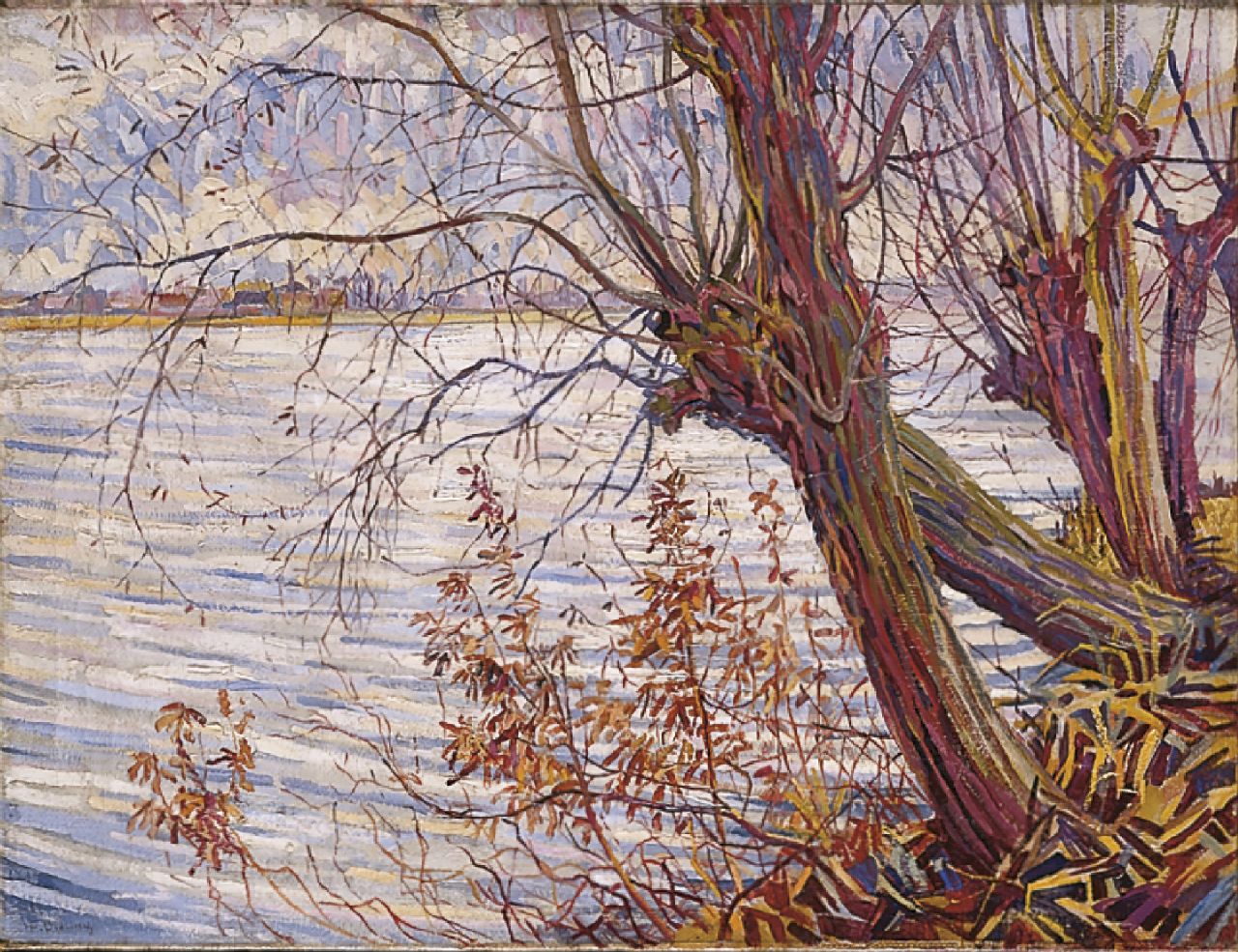 Bieling H.F.  | Hermann Friederich 'Herman' Bieling, De Voorplas in Hillegersberg, olieverf op jute 67,3 x 88,7 cm, gesigneerd linksonder en te dateren 1923