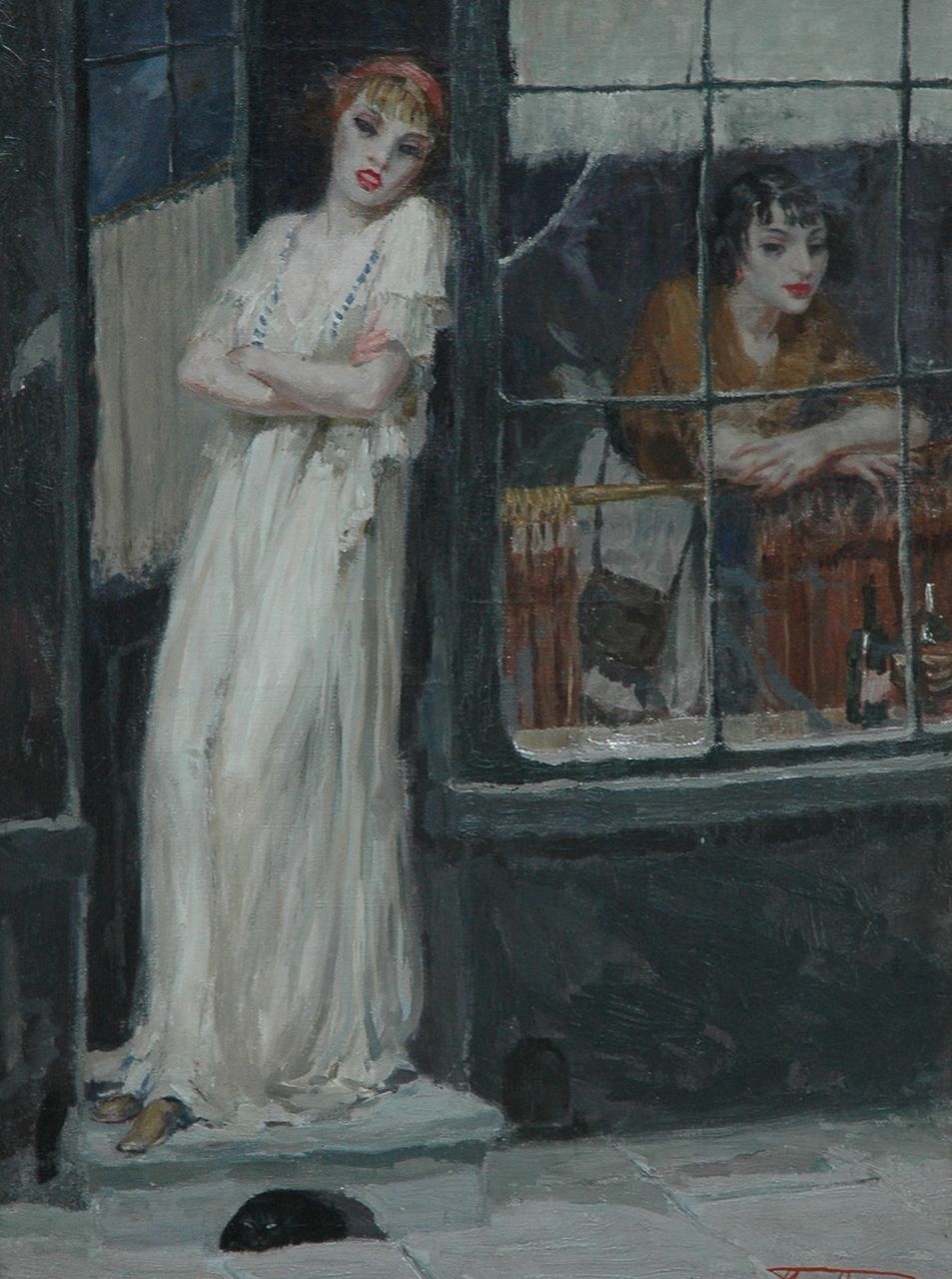 Thomas H.J.  | Henri Joseph Thomas, La Comédie Humaine, olieverf op doek 75,9 x 55,3 cm, gesigneerd rechtsonder en gedateerd 1910