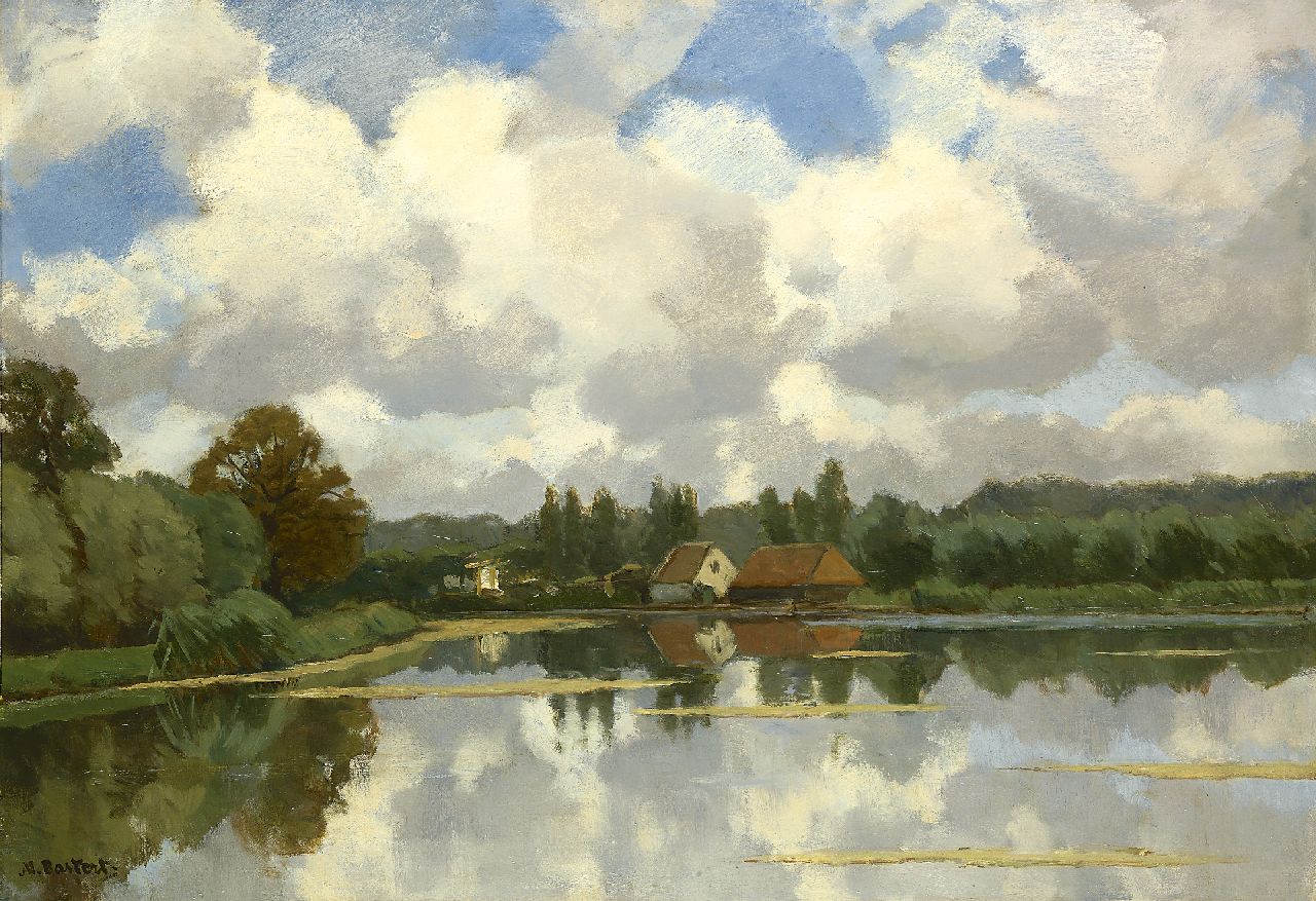 Bastert S.N. | Syvert 'Nicolaas' Bastert, Op het water bij Loenen, olieverf op doek 55,3 x 80,3 cm, gesigneerd linksonder Bastert S.N. | Syvert 'Nicolaas' Bastert, Op het water bij Loenen, olieverf op doek 55,3 x 80,3 cm, gesigneerd linksonder