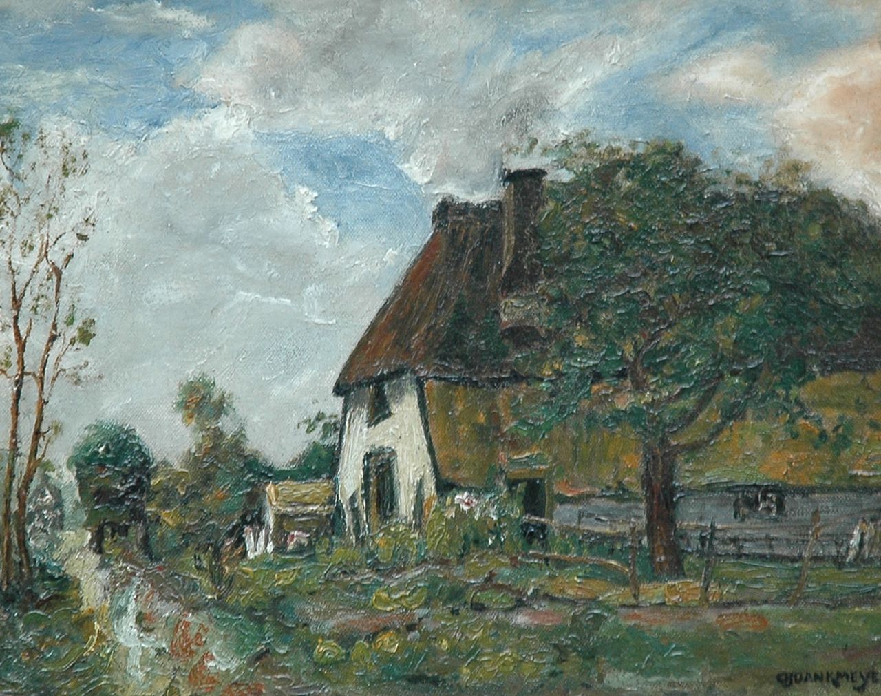 Dankmeijer C.B. | Carel Bernardus 'Charles' Dankmeijer, Boerderij, olieverf op doek 30,2 x 37,2 cm, gesigneerd rechtsonder Dankmeijer C.B. | Carel Bernardus 'Charles' Dankmeijer, Boerderij, olieverf op doek 30,2 x 37,2 cm, gesigneerd rechtsonder