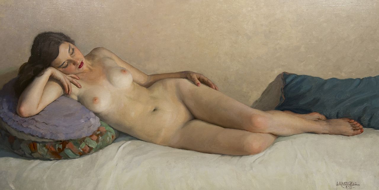 Martí Gras L. | Lluís 'Luis' Martí Gras, Naakt op sofa, olieverf op doek 80,8 x 155,8 cm, gesigneerd rechtsonder en gedateerd 1933 Martí Gras L. | Lluís 'Luis' Martí Gras, Naakt op sofa, olieverf op doek 80,8 x 155,8 cm, gesigneerd rechtsonder en gedateerd 1933